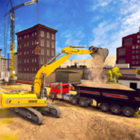 像素施工挖掘机游戏