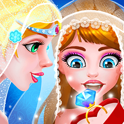冰雪公主姐妹婚礼游戏